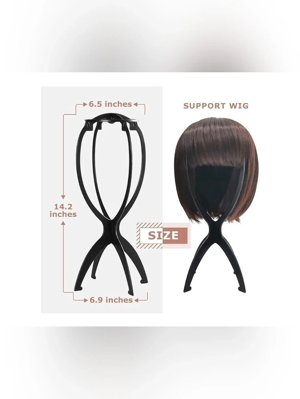 Dreamlover Wig Stand 3-Pack Portable Folding Wig Holders